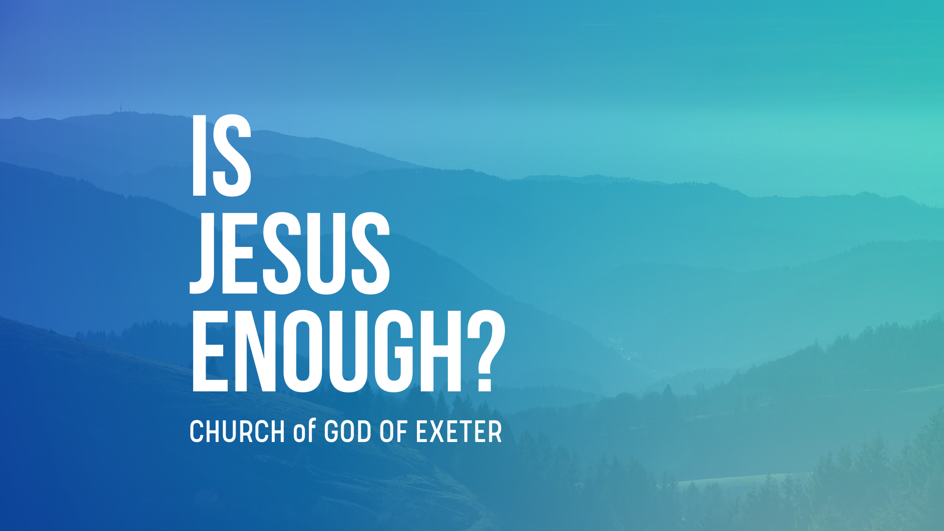 Is Jesus Enough? ~ Is Jesus Worth It?