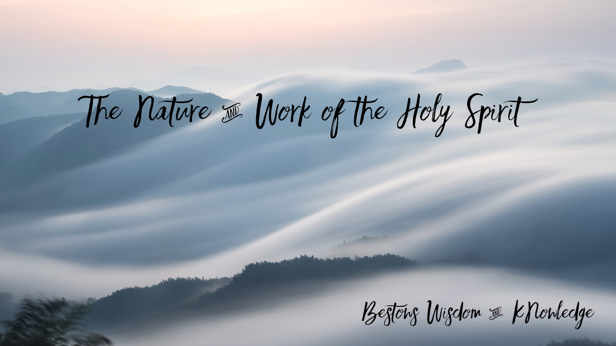 The Nature & Work of the Holy Spirit ~ Bestows Wisdom &  Knowledge